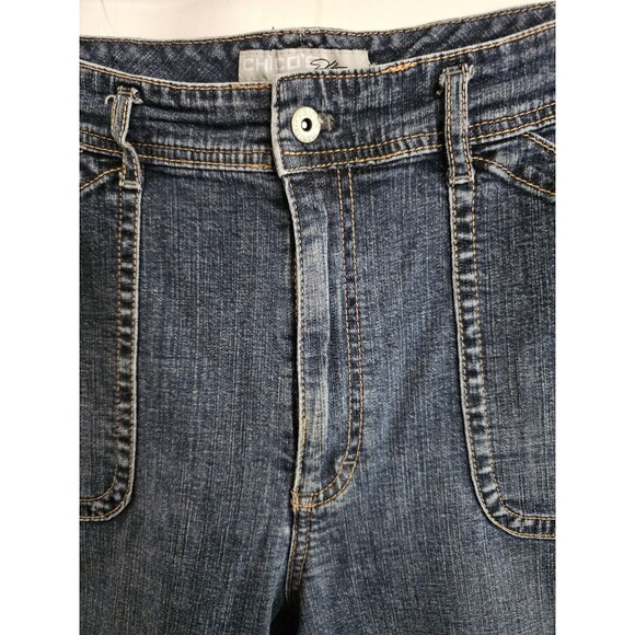 Chico's Platinum Capri Womens Blue Denim Capris Size 2 - Picture 2 of 8